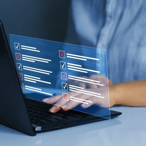 Survey,Form,Concept.,Check,Marks,On,Checklist,And,Filling,Online