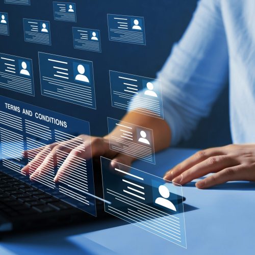 Terms,And,Conditions,For,Employers.,Digital,Contract,That,Describes,The