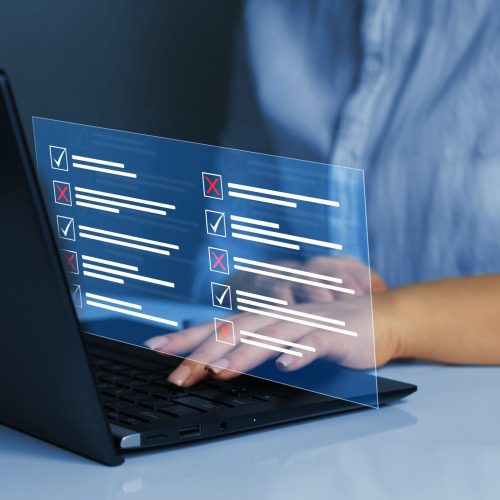 Survey,Form,Concept.,Check,Marks,On,Checklist,And,Filling,Online